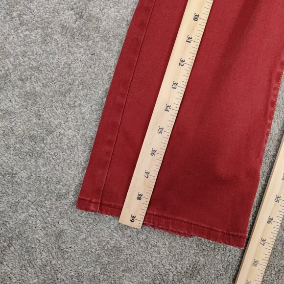 Levi's Men's Mid Rise Skinny Jeans in Brick Red Size 33 Cotton Denim Pants - Picture 13 of 14